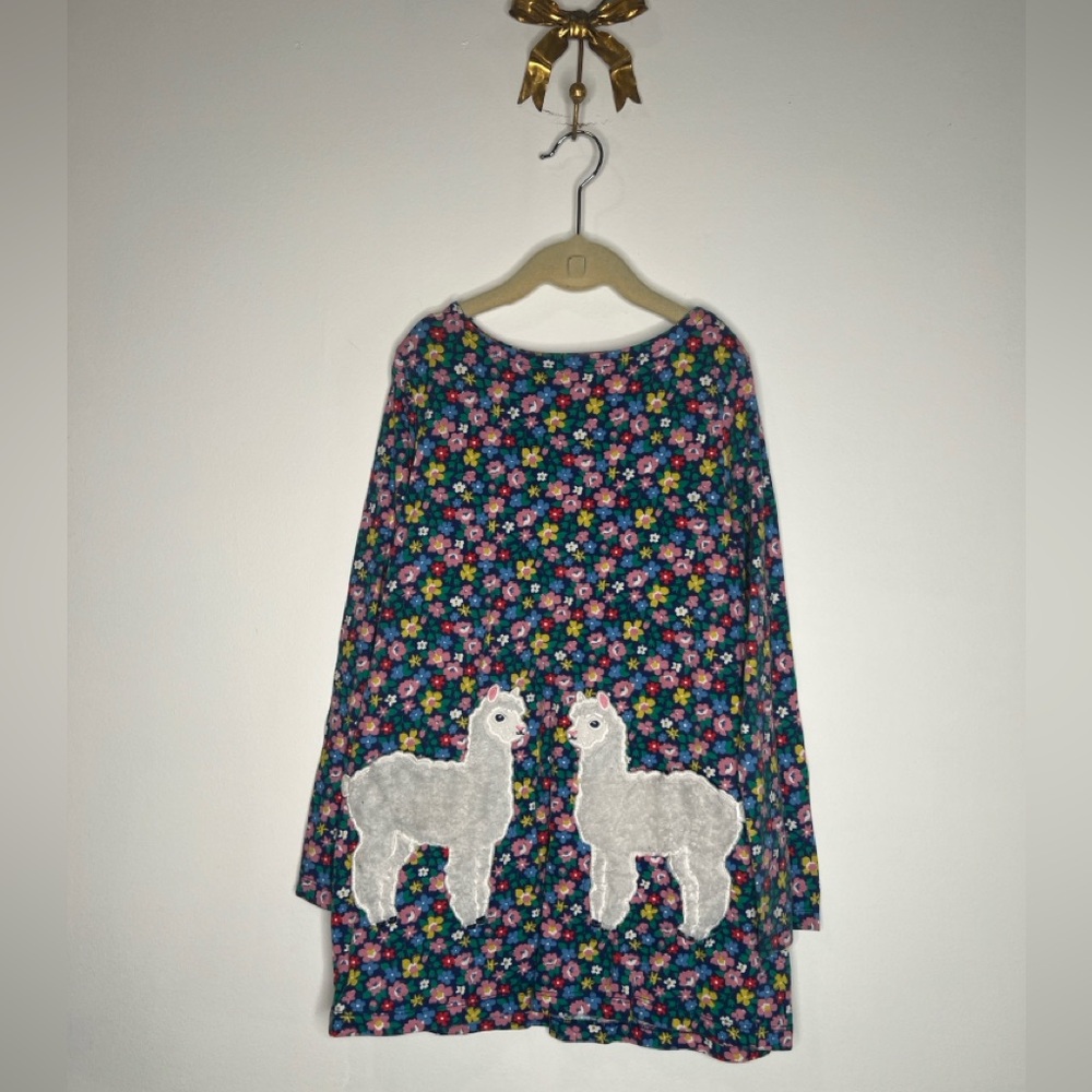Mini Boden Floral Dress - Blue and Multicolor